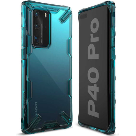 Противоударен Калъф за Huawei P40 Pro, Ringke Fusion X Case, Зелен