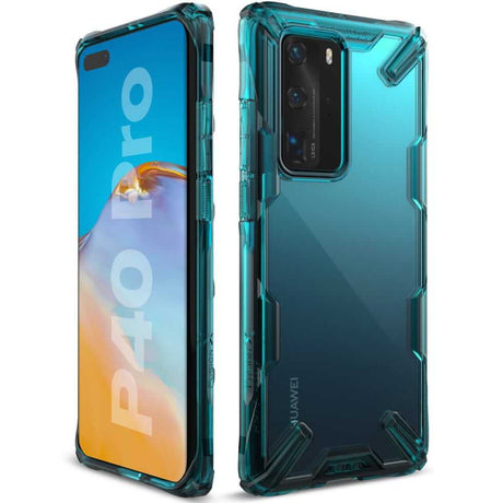 Противоударен Калъф за Huawei P40 Pro, Ringke Fusion X Case, Зелен (2)
