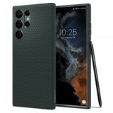 Противоударен Силиконов Калъф за Samsung S22 Ultra, Spigen Liquid Air Case, Зелен