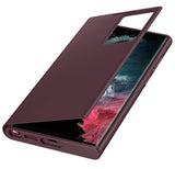 Оригинален Активен Калъф за Samsung S22 Ultra Clear View Cover Book Case EF-ZS908CEEGEE, Бордо (5)