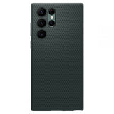 Противоударен Силиконов Калъф за Samsung S22 Ultra, Spigen Liquid Air Case, Зелен (4)