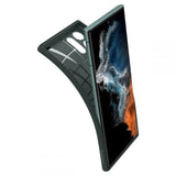 Противоударен Силиконов Калъф за Samsung S22 Ultra, Spigen Liquid Air Case, Зелен (3)