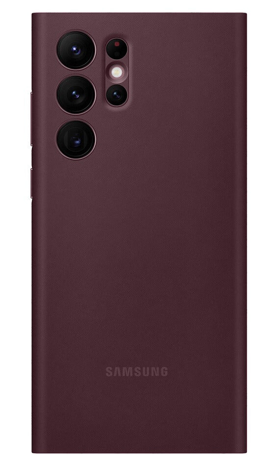 Оригинален Активен Калъф за Samsung S22 Ultra Clear View Cover Book Case EF-ZS908CEEGEE, Бордо (2)