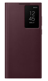 Оригинален Активен Калъф за Samsung S22 Ultra Clear View Cover Book Case EF-ZS908CEEGEE, Бордо