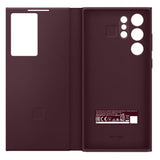 Оригинален Активен Калъф за Samsung S22 Ultra Clear View Cover Book Case EF-ZS908CEEGEE, Бордо (4)