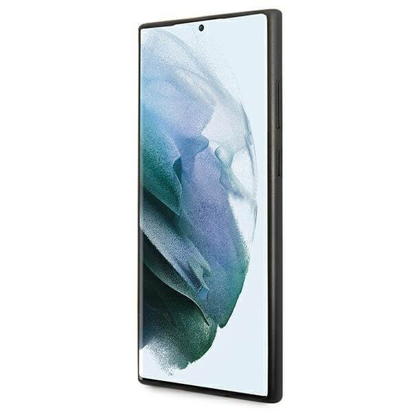 Кожен Калъф за Samsung S22 Ultra, Mercedes AMG Debossed Case, Черен (5)