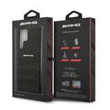 Кожен Калъф за Samsung S22 Ultra, Mercedes AMG Debossed Case, Черен (7)