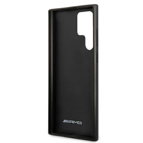 Кожен Калъф за Samsung S22 Ultra, Mercedes AMG Debossed Case, Черен (6)