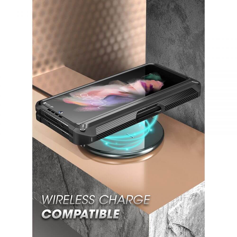 Противоударен Калъф за Samsung Z Fold 3, Supcase Unicorn Beetle Pro, Черен (9)