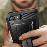 Противоударен Калъф за iPhone SE 2022/2020 8/7, Supcase Unicorn Beetle Pro, Черен (2)