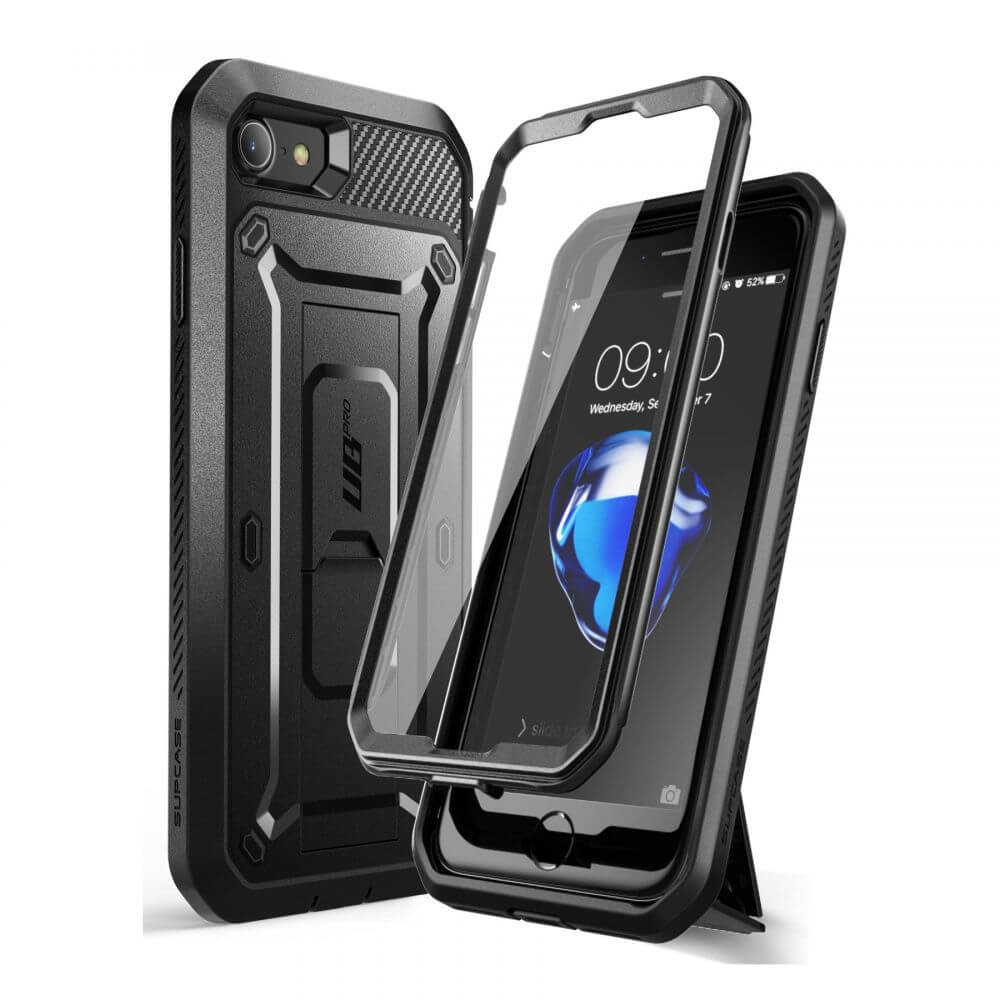 Противоударен Калъф за iPhone SE 2022/2020 8/7, Supcase Unicorn Beetle Pro, Черен