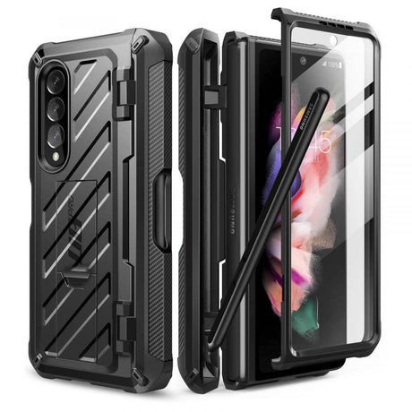 Противоударен Калъф за Samsung Z Fold 3, Supcase Unicorn Beetle Pro, Черен
