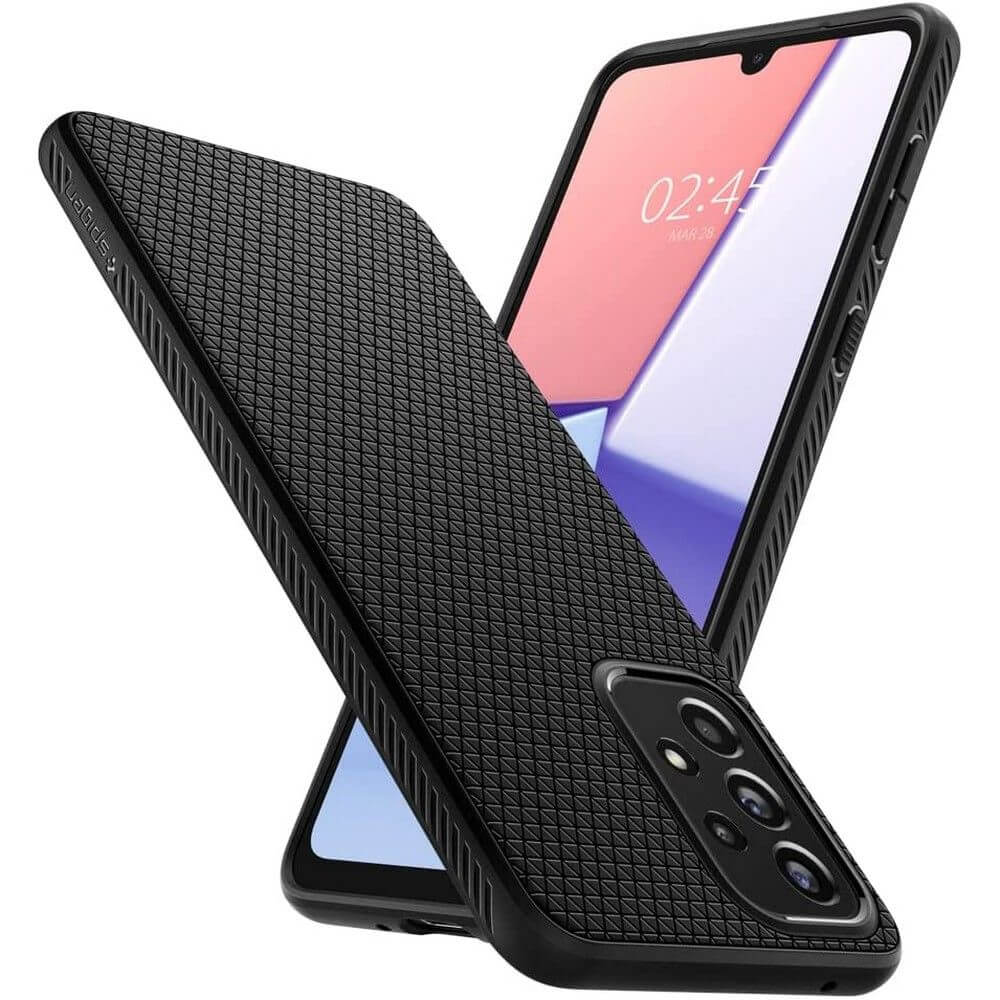 Противоударен Калъф за Samsung A53, Spigen Liquid Air Case, Черен (3)