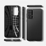 Противоударен Калъф за Samsung A13 4G, Spigen Liquid Air Case, Черен (3)