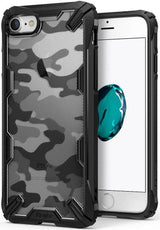 Противоударен Калъф за iPhone SE 2022/2020 8/7, Ringke Fusion X Camouflage Case, Черен