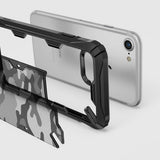 Противоударен Калъф за iPhone SE 2022/2020 8/7, Ringke Fusion X Camouflage Case, Черен (6)