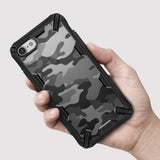 Противоударен Калъф за iPhone SE 2022/2020 8/7, Ringke Fusion X Camouflage Case, Черен (2)