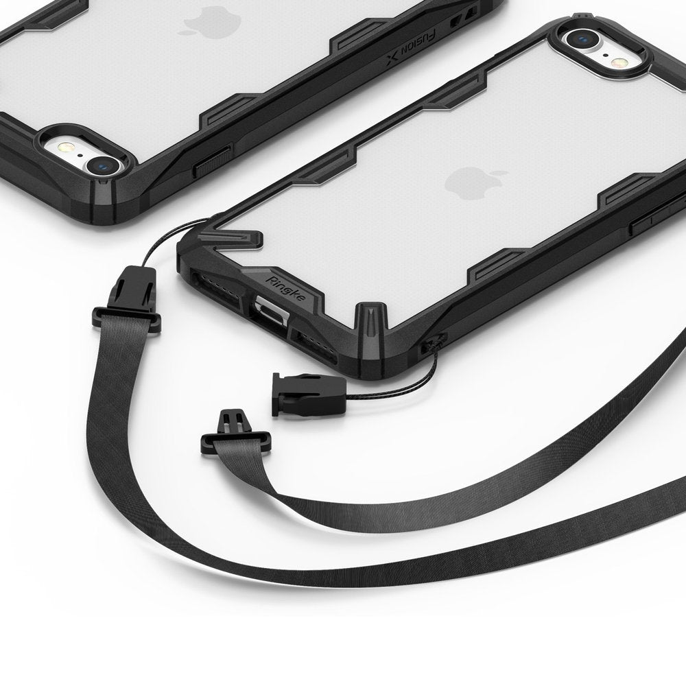 Противоударен Калъф за iPhone SE 2022/2020 8/7, Ringke Fusion X Case, Черен (4)