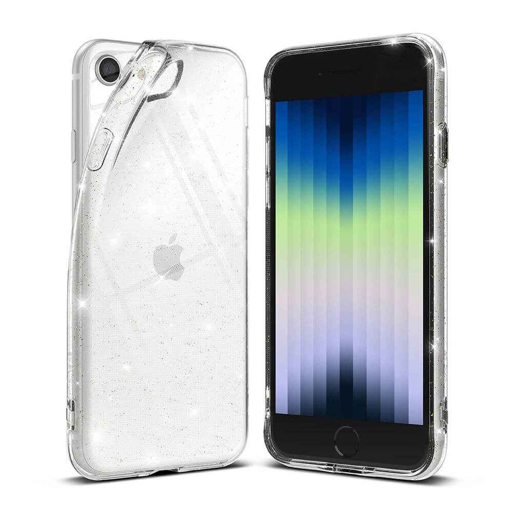 Блестящ Калъф за iPhone SE 2022/2020 8/7, Ringke Air Glitter Case, Прозрачен (2)