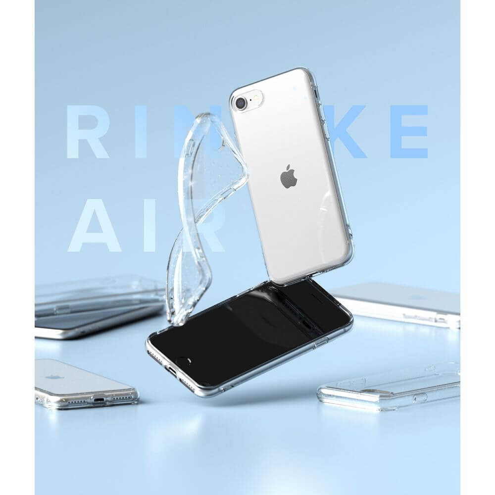 Блестящ Калъф за iPhone SE 2022/2020 8/7, Ringke Air Glitter Case, Прозрачен (7)
