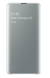 Оригинален Активен Калъф за Samsung S10е Clear View Cover Book Case EF-ZG970CWEGWW, Бял