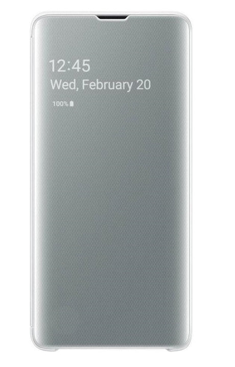 Оригинален Активен Калъф за Samsung S10е Clear View Cover Book Case EF-ZG970CWEGWW, Бял