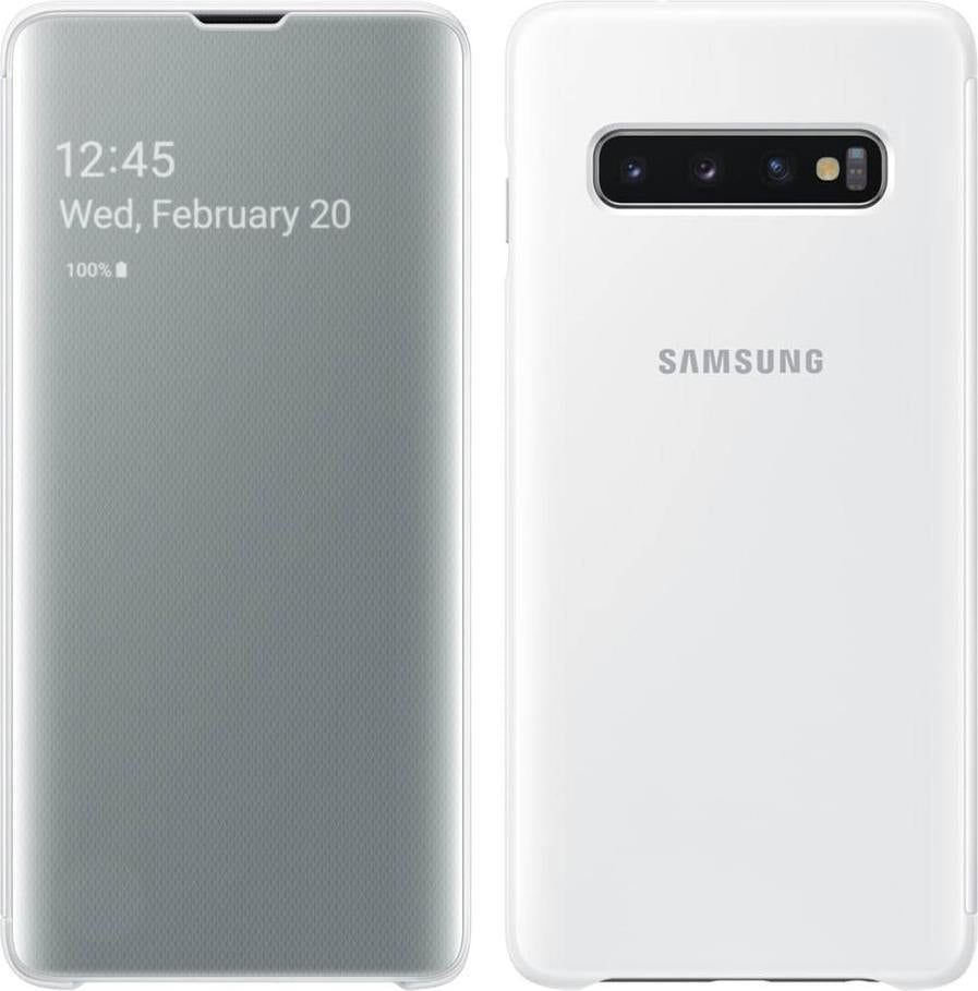 Оригинален Активен Калъф за Samsung S10е Clear View Cover Book Case EF-ZG970CWEGWW, Бял (5)