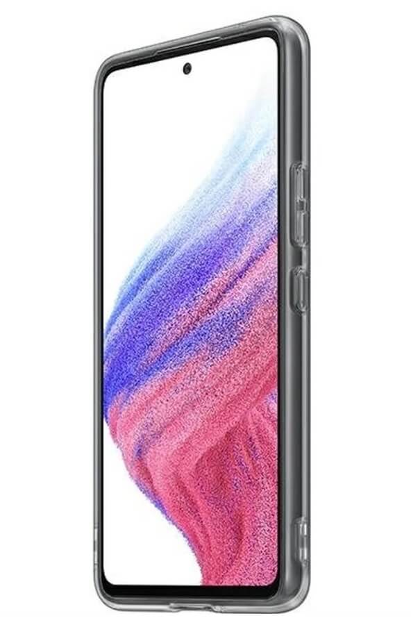 Оригинален Силиконов Калъф за Samsung A53, Soft Clear Cover Case EF-QA536TBEGWW, Черен (2)