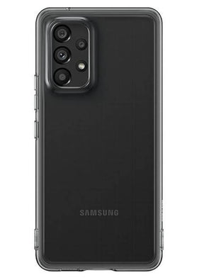 Оригинален Силиконов Калъф за Samsung A53, Soft Clear Cover Case EF-QA536TBEGWW, Черен