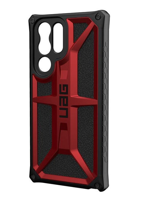 Противоударен Калъф за Samsung S22 Ultra, UAG Monarch Case, Червен