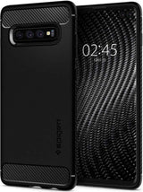Противоударен Калъф за Samsung S10, Spigen Rugged Armor Case, Черен