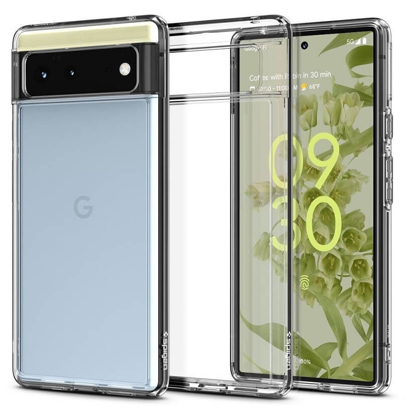 Противоударен Калъф за Google Pixel 6, Spigen Ultra Hybrid Case, Прозрачен (2)