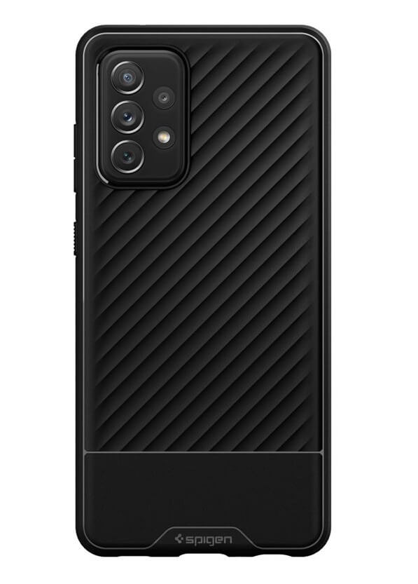 Противоударен Силиконов Калъф за Samsung A72, Spigen Core Armor Case, Черен (2)