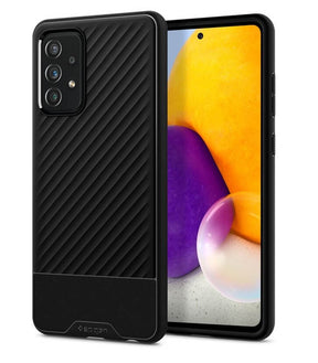 Противоударен Силиконов Калъф за Samsung A72, Spigen Core Armor Case, Черен