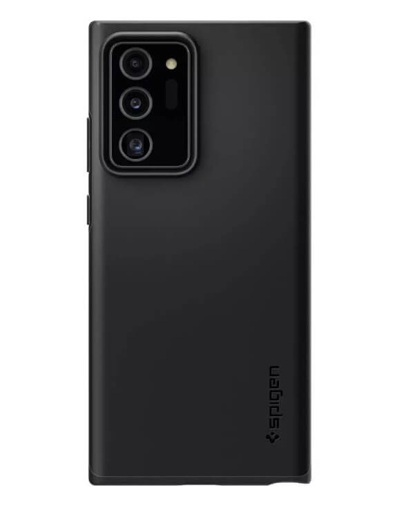 Противоударен Калъф за Samsung Note 20 Ultra, Spigen Thin Fit Case, Черен (2)