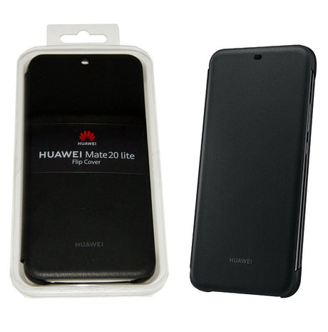 Оригинален Кожен Калъф за Huawei Mate 20 Lite Wallet Book Case, Черен (4)