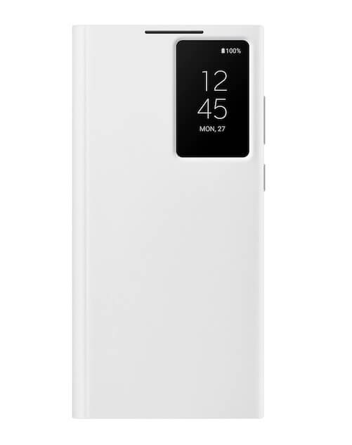 Оригинален Активен Калъф за Samsung S22 Ultra Clear View Cover Book Case EF-ZS908CWEGEE, Бял