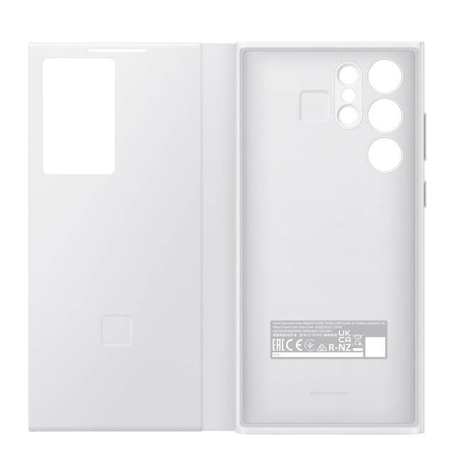 Оригинален Активен Калъф за Samsung S22 Ultra Clear View Cover Book Case EF-ZS908CWEGEE, Бял (5)