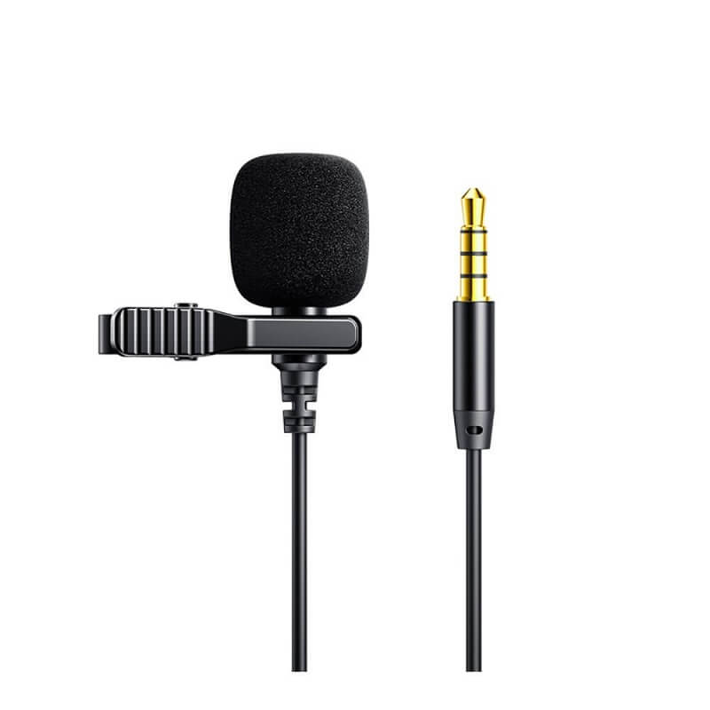 Микрофон с Шумоизолация Jack 3.5mm, Joyroom Mic Cable 2m, Черен