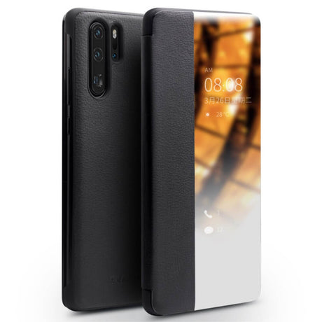 Активен Калъф за Huawei P30 Pro, Qialino Smart Book Case, Черен