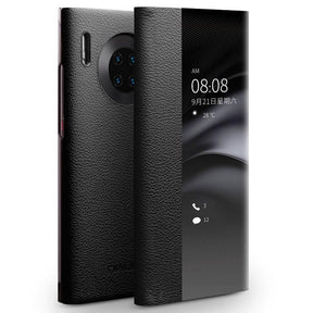 Активен Калъф за Huawei Mate 30 Pro, Qialino Smart Book Case, Черен