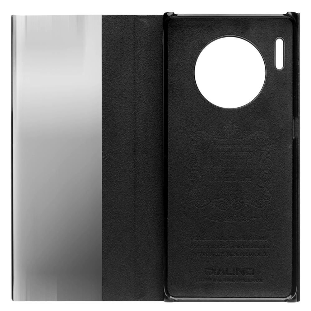 Активен Калъф за Huawei Mate 30 Pro, Qialino Smart Book Case, Черен (6)