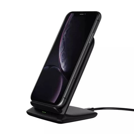 Безжично Зарядно за Телефон, Choetech Wireless Stand Charger 15W, Черен (4)
