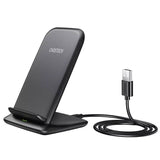 Безжично Зарядно за Телефон, Choetech Wireless Stand Charger 15W, Черен (2)