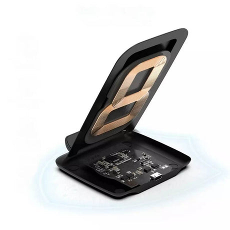 Безжично Зарядно за Телефон, Choetech Wireless Stand Charger 15W, Черен (6)