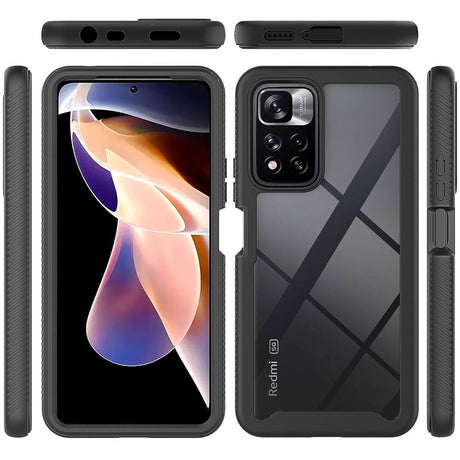 Цялостен Калъф за Xiaomi Redmi Note 11 Pro Plus, Tech-Protect Defense 360 Case, Черен (6)