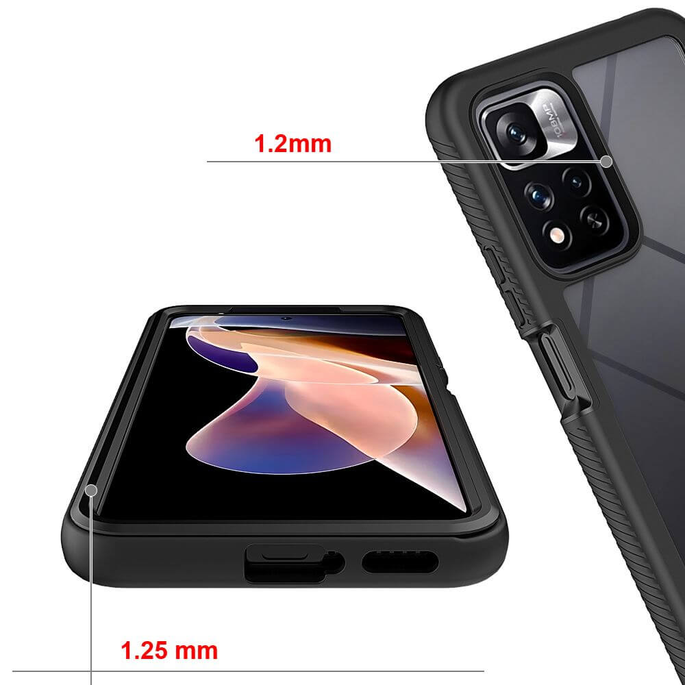 Цялостен Калъф за Xiaomi Redmi Note 11 Pro Plus, Tech-Protect Defense 360 Case, Черен (5)