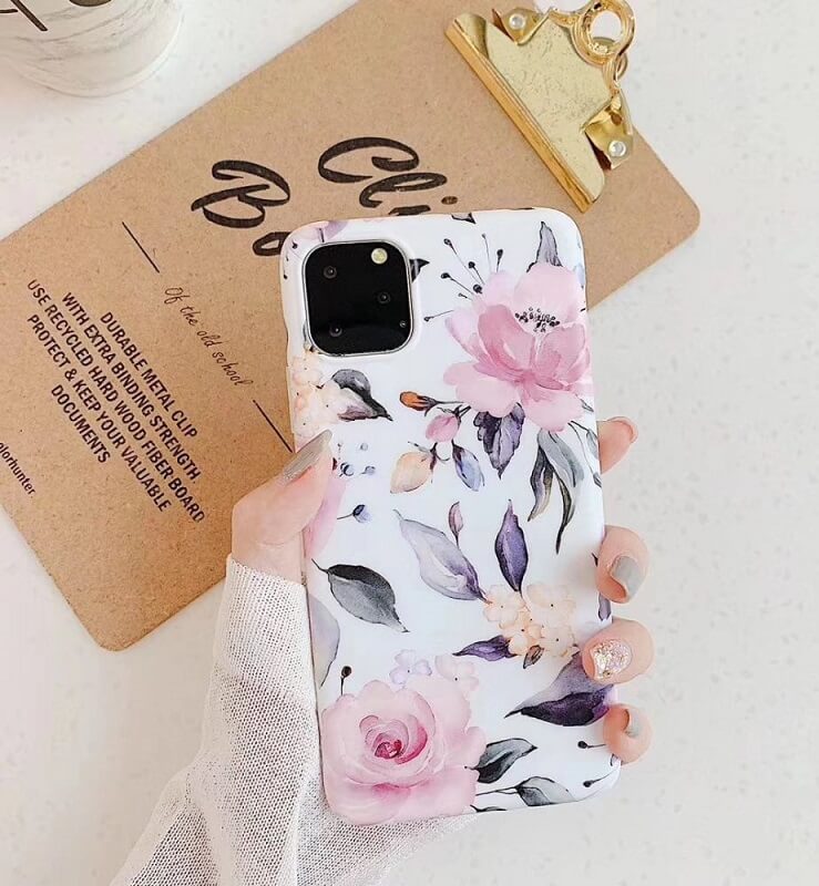 Силиконов Дамски Калъф за Samsung A53, Tech-Protect Floral Case, Бял (2)