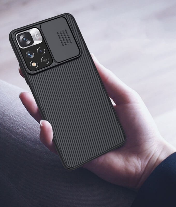 Калъф с Плъзгач за Камера за Xiaomi Redmi Note 11 Pro Plus, Nillkin CamShield Case, Черен (4)