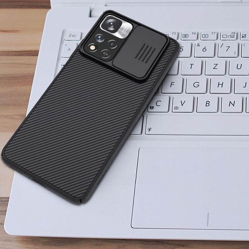 Калъф с Плъзгач за Камера за Xiaomi Redmi Note 11 Pro Plus, Nillkin CamShield Case, Черен (5)